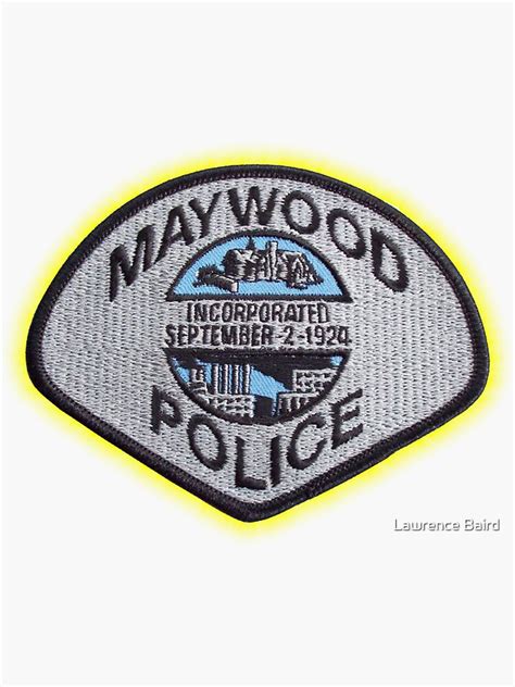 "Maywood California Police" Sticker for Sale by lawrencebaird | Redbubble