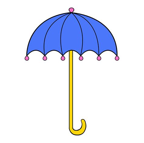 How to Draw Umbrella - Really Easy Drawing Tutorial