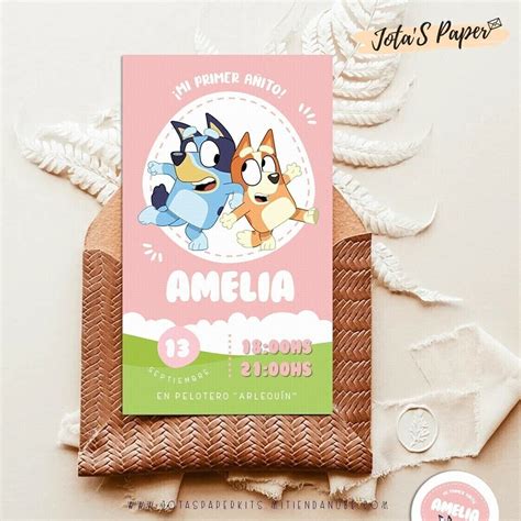 Kit Imprimible BLUEY ROSA Comprar En Jotas Paper Kits