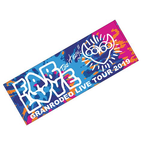 Granrodeo Live Tour 2019 Fab Love Fab Towel Blue Granrodeo Asmart