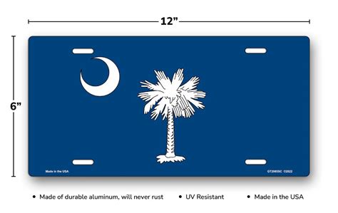 South Carolina State Flag License Plate – Salty Bones