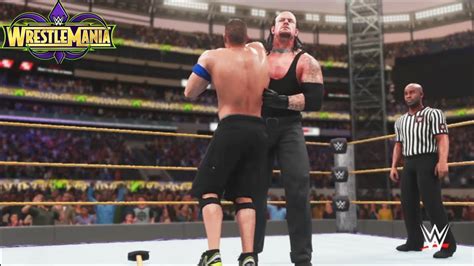 Wwe Wrestlemania 34 The Undertaker Vs John Cena Wwe 2k18 Gameplay Youtube