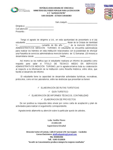 Carta De Postulación Pdf