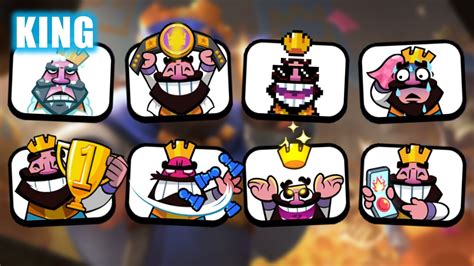 All King Emotes In Clash Royale Youtube