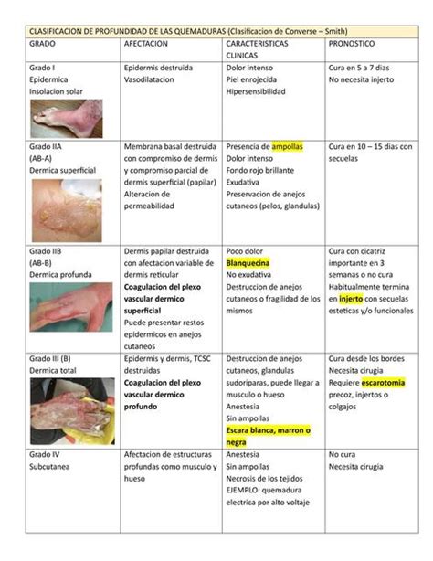 Quemaduras y clasificación Yadira uDocz