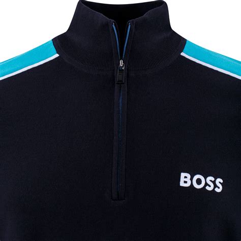 HUGO BOSS BOSS Pullover Zelchior X 1 2 Zip dunkelblau hier günstig