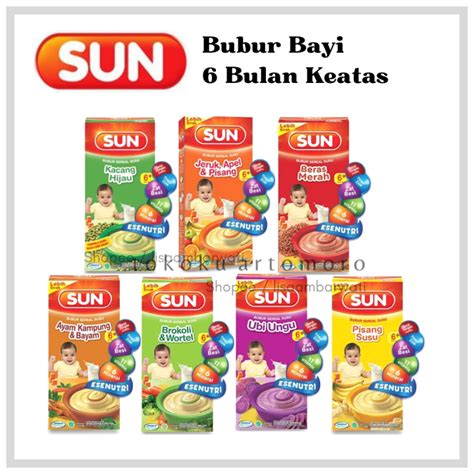 SUN Bubur Bayi Kemasan Box 120 Gr Untuk 6 Bulan Keatas MPASI Rasa