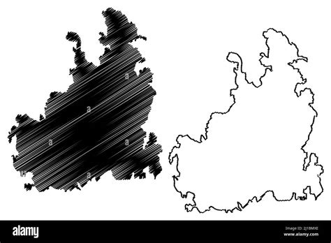 La Maddalena island (Maddalena archipelago, Italian Republic, Italy) map vector illustration ...