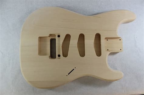 Unfinished Basswood Sss Guitar Body Fits Fender Strat Reverb