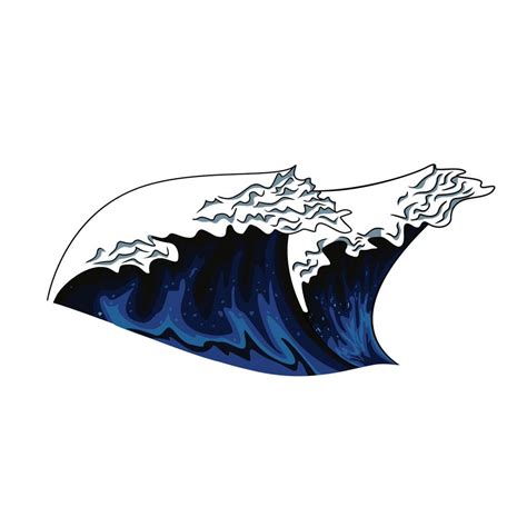 ocean wave vector illustration. 10504430 Vector Art at Vecteezy