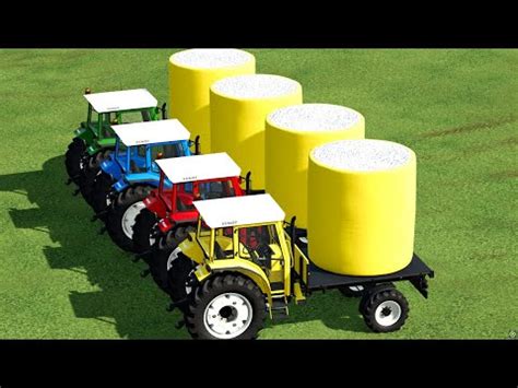 MINI FENDT TRACTORS OF COLORS TRANSPORTING COTTON TO THE FACTORY WITH