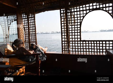 Kerala backwaters. watching the sunset over lake Vembanad in Kerala, India Stock Photo - Alamy