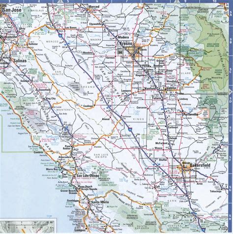 Map of San Joaquin Valley Region of California