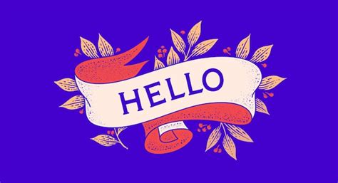 Premium Vector Hello Retro Greeting Card