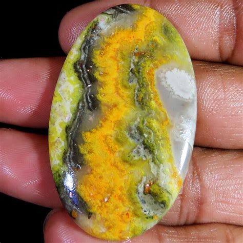 Natural BUMBLE BEE JASPER Oval Cabochon Loose Gemstone 94 70 Cts