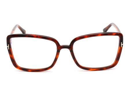 565286 Tom Ford Ft5813 B Eyeglasses Red Havana Clear Lens