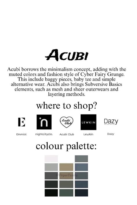 Acubi Aesthetic In 2024 Types Of Fashion Styles Fashion Inspiration