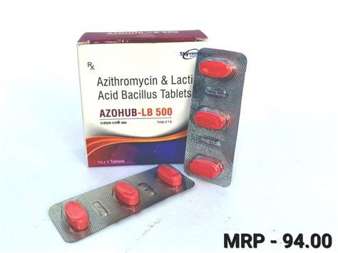 Azithromycin Lactic Acid Bacillus Tablet 500 Mg At Rs 94 Strip Of 3