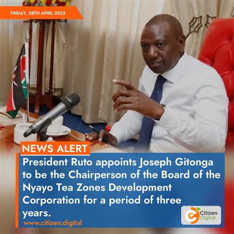 Citizen Tv Kenya On Twitter President Ruto Appoints Joseph Gitonga To