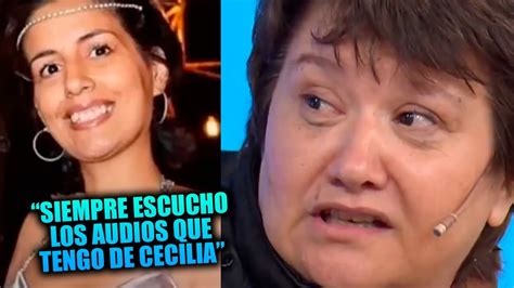 La mamá de Cecilia llorando confesó que teme olvidarse su voz y