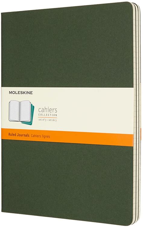 Moleskine Cahier Extra Large Journal Ruled Set Of 3 Assorted EBay