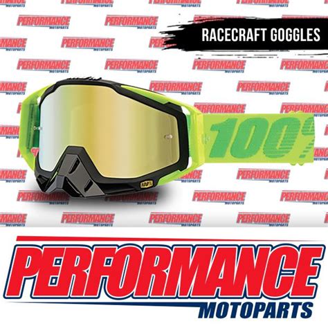 Sell 1 New 100 Racecraft Motocross Goggles Sour Patch Mirror Gold One