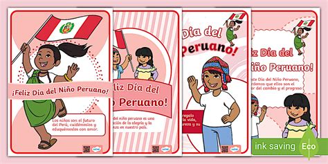 Afiches Frases del Día del Niño Peruano Twinkl Perú