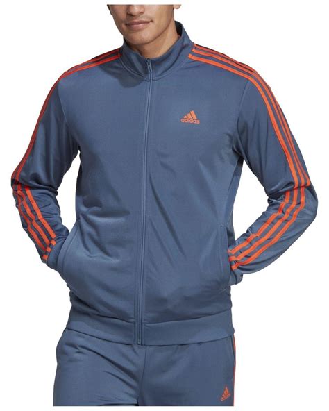 adidas Essentials Warm-up Tracksuit Jacket in Blue for Men | Lyst