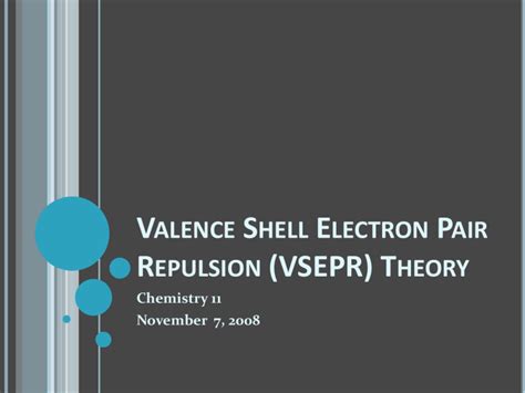 valence shell electron pair repulsion (vsepr) theory