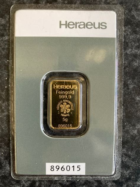 Grams Gold Heraeus Sealed With Certificate Catawiki