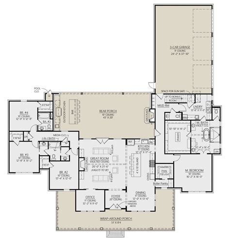 House Plan Modern Farmhouse Plan Square Feet