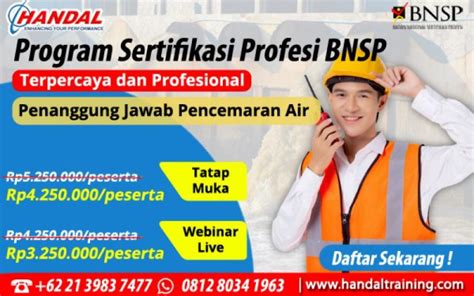 Penanggung Jawab Pengendalian Pencemaran Air Bnsp Handal Consulting