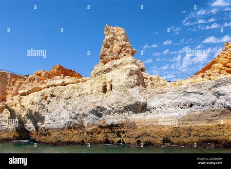 Cliff Of Algar Seco In Carvoeiro Algarve Portugal Stock Photo Alamy