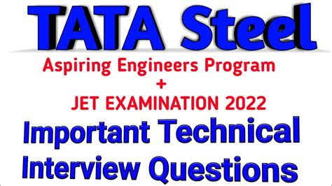 TATA STEEL AET And JET 2022 Important Technical Interview Questions