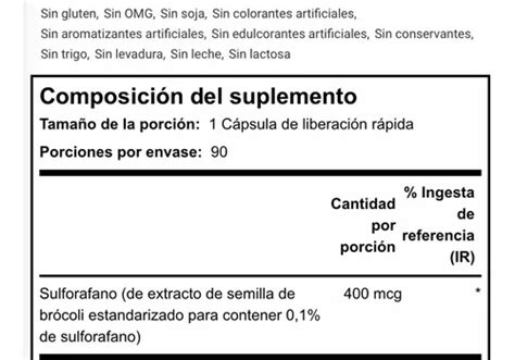 Sulforafano Brócoli Extracto X 90 Cápsulas Piping Rock Mercadolibre