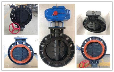 Pvc U Butterfly Valve Flat Shaft Drive Actuator Use China Tianjin Da