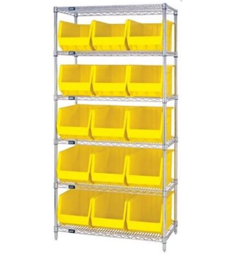 Wire Shelving Kits with 15 Preconfigured Storage Bins