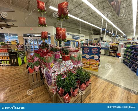 Food Lion Grocery Store Interior Valentines Day Display Editorial Photo