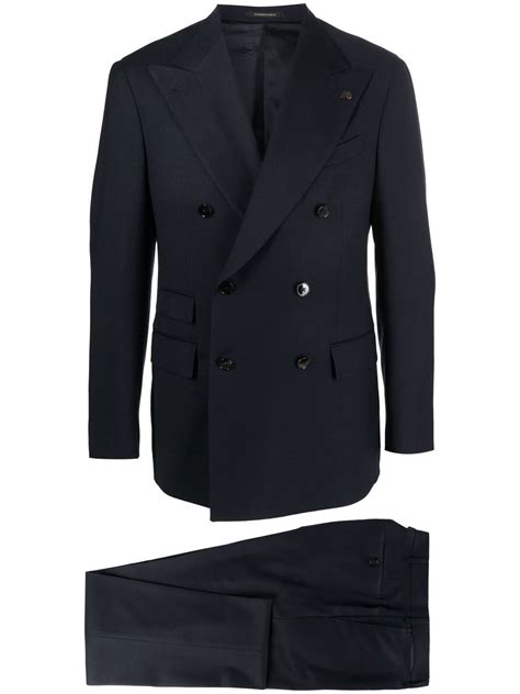 Gabriele Pasini Double Breasted Suit In Black Modesens