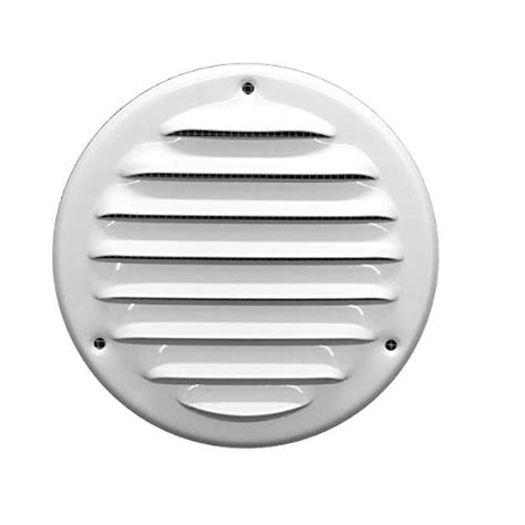 5 Inch Metal White Vent Cover Round Soffit Vent Air Vent Louver Grille Cover Built