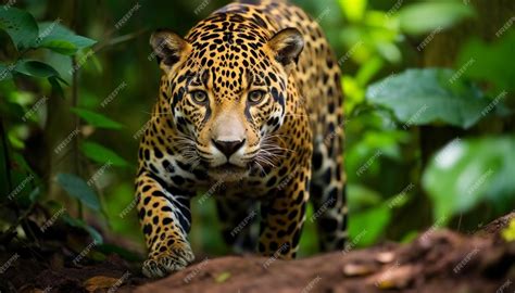 Premium Photo | The Jaguar in the Amazon rainforest Generative AI