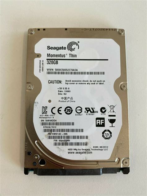 Seagate Momentus Thin 320GB SATA 2 3Gbps 2 5 Hard Drive ST320LT012