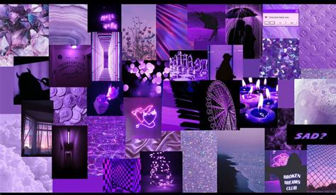 Purple Collage - Aesthetic Desktop Wallpaper