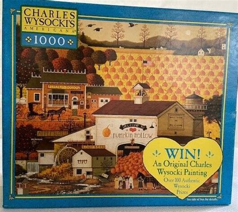 Charles Wysocki 1000 Pieces Jigsaw Puzzle Game Pumpkin Hollow 2003 ...