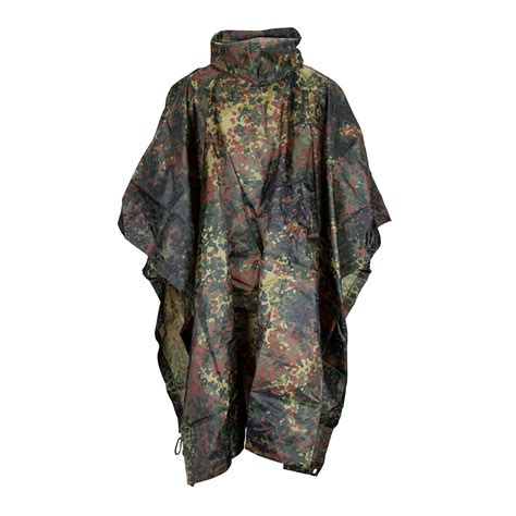 Waterproof Hooded Poncho Ripstop Military Army Camping Hiking Festival Rain Cape Ebay