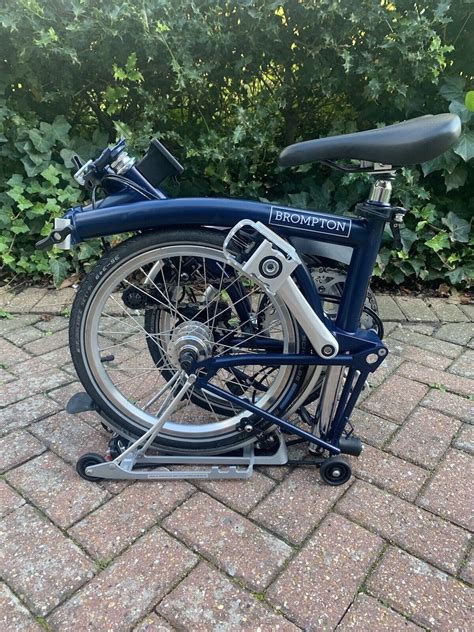 Brompton M R Tempest Blue Folding Bike Speed Wide Ratio Folding