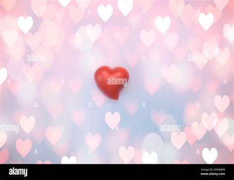 Heart Background Red Heart On Bokeh Heart Background Love Valentine