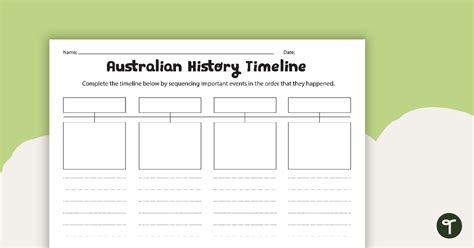 australian history timeline worksheet