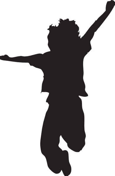 Jumping Child Silhouette Clip Art At Vector Clip Art Online