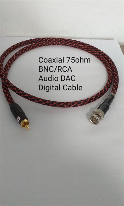 BNC RCA Digital Coaxial 75ohm Audio DAC Connect Cable Audio Soundbars